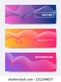 Modern banner background, abstract digital design for social media covers, mobile apps, web templates. Vector illustration with  geometric wave.