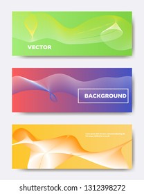 Modern banner background, abstract digital design for social media covers, mobile apps, web templates. Vector illustration with  geometric wave.