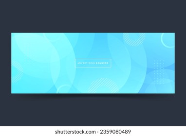 modern banner background, advertising, bright blue gradation , circle patterm abstract eps 10