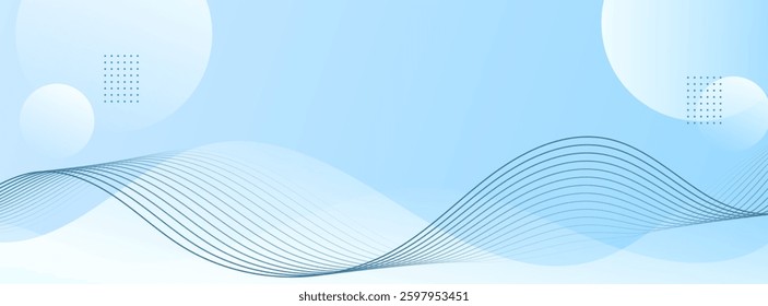 modern banner background. blue gradations,wave line black,circle white gradations.Vector Illustration
