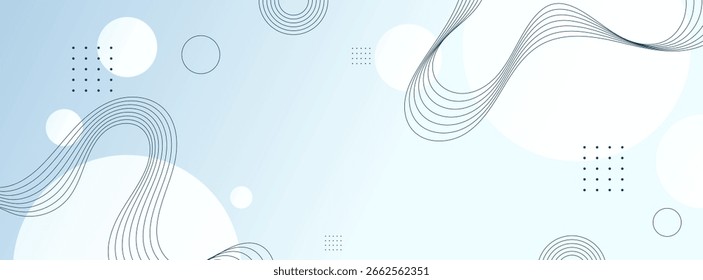 fundo de banner moderno azul linha de onda suave geométrica abstrata background.memphis .vetor eps 10