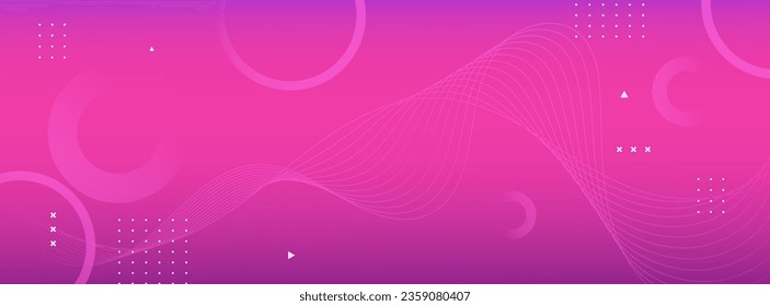 fondo de banner moderno, gradación rosa y azul brillante, patrón de onda de línea, eps abstractos 10