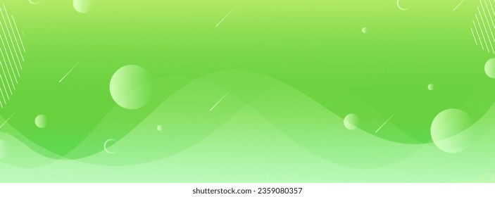 modern banner background, colorful, bright green gradation, wave, pattern, abstract memphis eps 10
