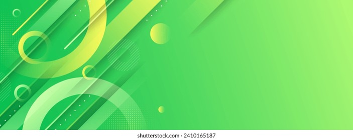 Fondo de banner moderno , nitidez colorida, verde y amarilla, efecto de círculo, estilo de efecto de barra, color suave, premium, geométrico abstracto, abstracto