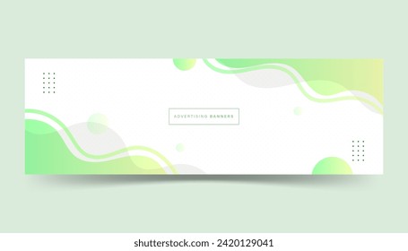 Modern banner background, colorful, green and yellow, gradient, wave effect style, black transparent, Memphis, abstract