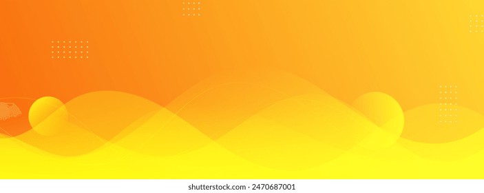 Modern banner background, colorful, orange and yellow, wavy effect style, abstract background.Eps 10