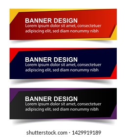Modern  Banner Background. Creative Header Templates - Vector