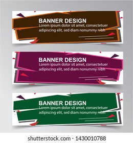 Modern  Banner Background. Creative Header Templates - Vector