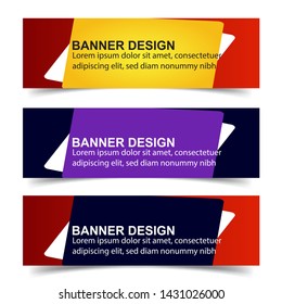 Modern  Banner Background. Creative Header Templates - Vector