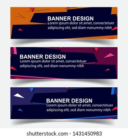Modern  Banner Background. Creative Header Templates - Vector