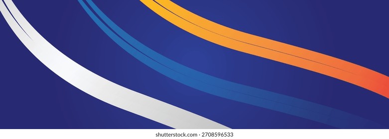 Modern banner background design. Banner template with dynamic wave shapes.