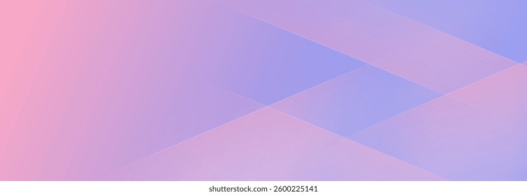 Modern banner background featuring colorful pink and purple gradations with slash shapes. Abstract Memphis style creates a trendy, vibrant aesthetic.