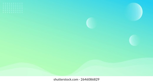 Modern banner background. full color, bright blue green gradation, wave eps 10
