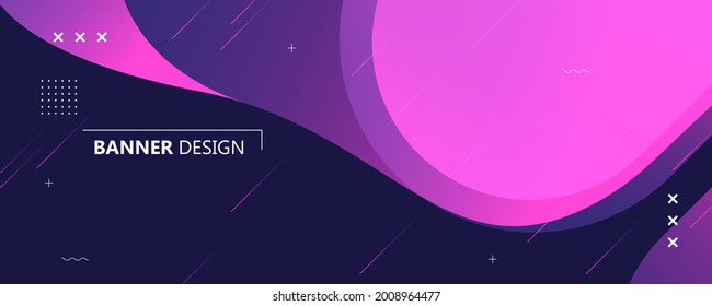 modern banner background. gradation, dark blue, pink gradation, concept banner, business, etc.eps 10