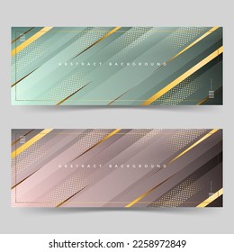 Moderner Banner-Hintergrund. Luxus-Farbverlauf-Pastellrot und Pastellgrün-Kollektion