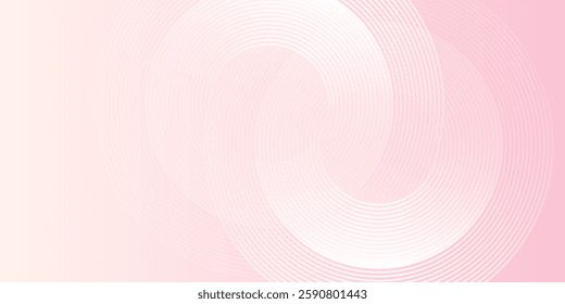 Modern banner background  pastel colorful  pink and yellow gradations. Circle effect abstract art