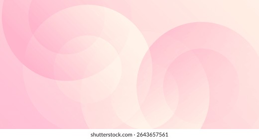 Modern banner background pastel colorful pink and yellow gradations. Circle effect abstract simple