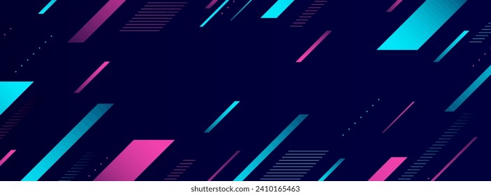 Modern banner background template, brigh color element, pink, green neon, and blue gradation, abstract, vector