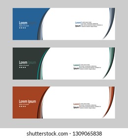 Modern banner background template vector