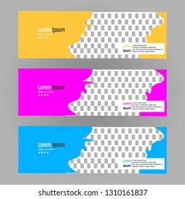 Modern banner background template vector