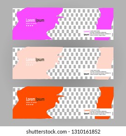 Modern banner background template vector