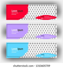 Modern banner background template vector