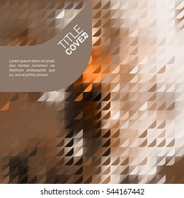 Modern banner, background of title presentation or Cover electronic music for Vinyl, CD, DVD and etc. Example text. Cream tint.