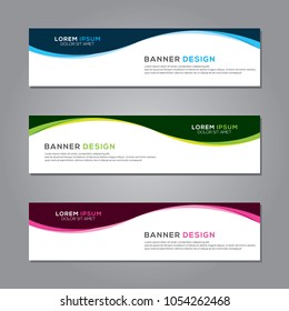Modern banner background vector template design