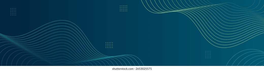 modern banner background.cover.green gradient with waves line shape.abstract background. colorful.vector eps 10