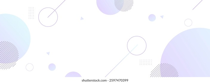 Modern banner background,geometric background, memphis, soft pastel,blue and purple gradations, circle shape, vector eps 10