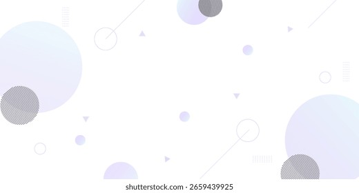 Modern banner background,geometric background, memphis, soft pastel,blue and purple gradations, circle shape, vector eps 10