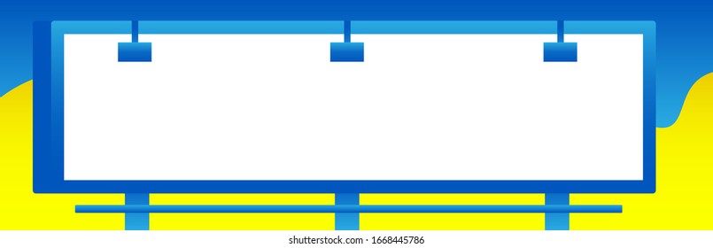 Vector de plantilla de ilustración vacía de cartelera moderna para elemento de diseño