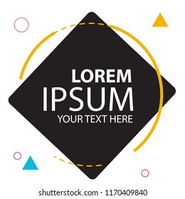 Modern Banner Black Square Circle Design Vector Image
