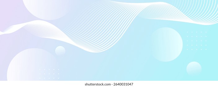 Modern banner blue and purple gradations. Wave white. Simple design. Vector eps 10