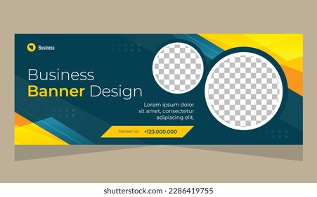 Modern banner business marketing template design