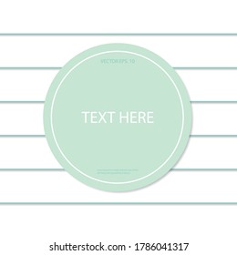 Modern Banner Circle Design Line Pastellgrün Schattenleitende Hintergrund