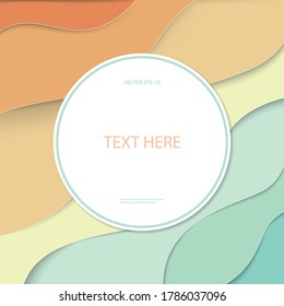 Modern Banner circle design pastel colorful Curve Shadow line background