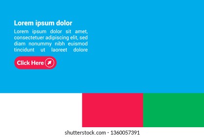 modern banner concept. Can be used as banner for graphic studio, marketing company. flat design