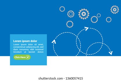 modern banner concept. Can be used as banner for graphic studio, marketing company. flat design