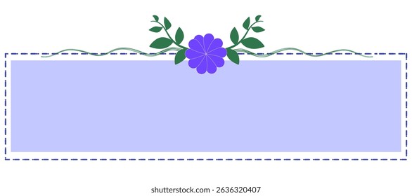 modern banner decorated with flower arrangement