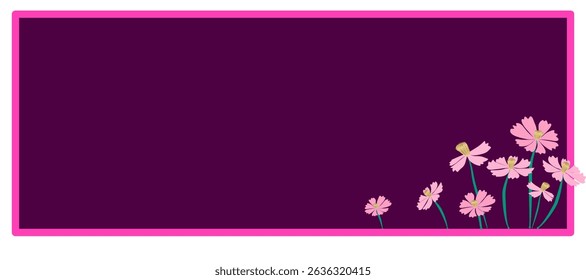 modern banner decorated with flower arrangement
