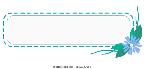 modern banner decorated with flower arrangement