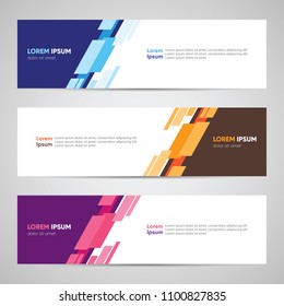 Modern Banner Design. Banner Backdrop Background Header Footer Web Template. Abstract Colorful Banner with Diagonal Style Vector