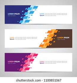 Modern Banner Design. Banner Backdrop Background Header Footer Web Template. Abstract Colorful Banner with Diagonal Style Vector
