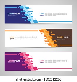 Modern Banner Design. Banner Backdrop Background Header Footer Web Template. Abstract Colorful Banner with Diagonal Style Vector
