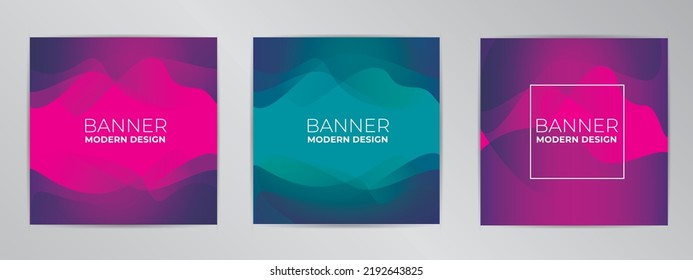 Moderno diseño de banners. Conjunto de vectores.