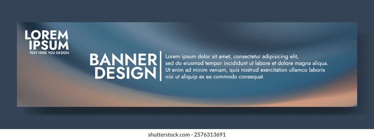 Modern banner design with a blue dusk background. 