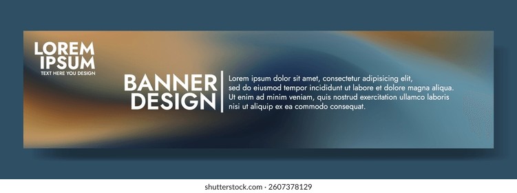 Modern banner design with a desert dune inspired background.