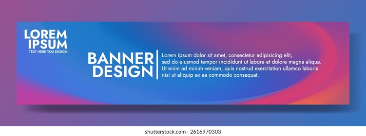 Modern banner design with a desert sky inspired background