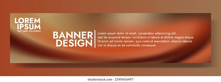 Modern banner design with a desert sunset background. 